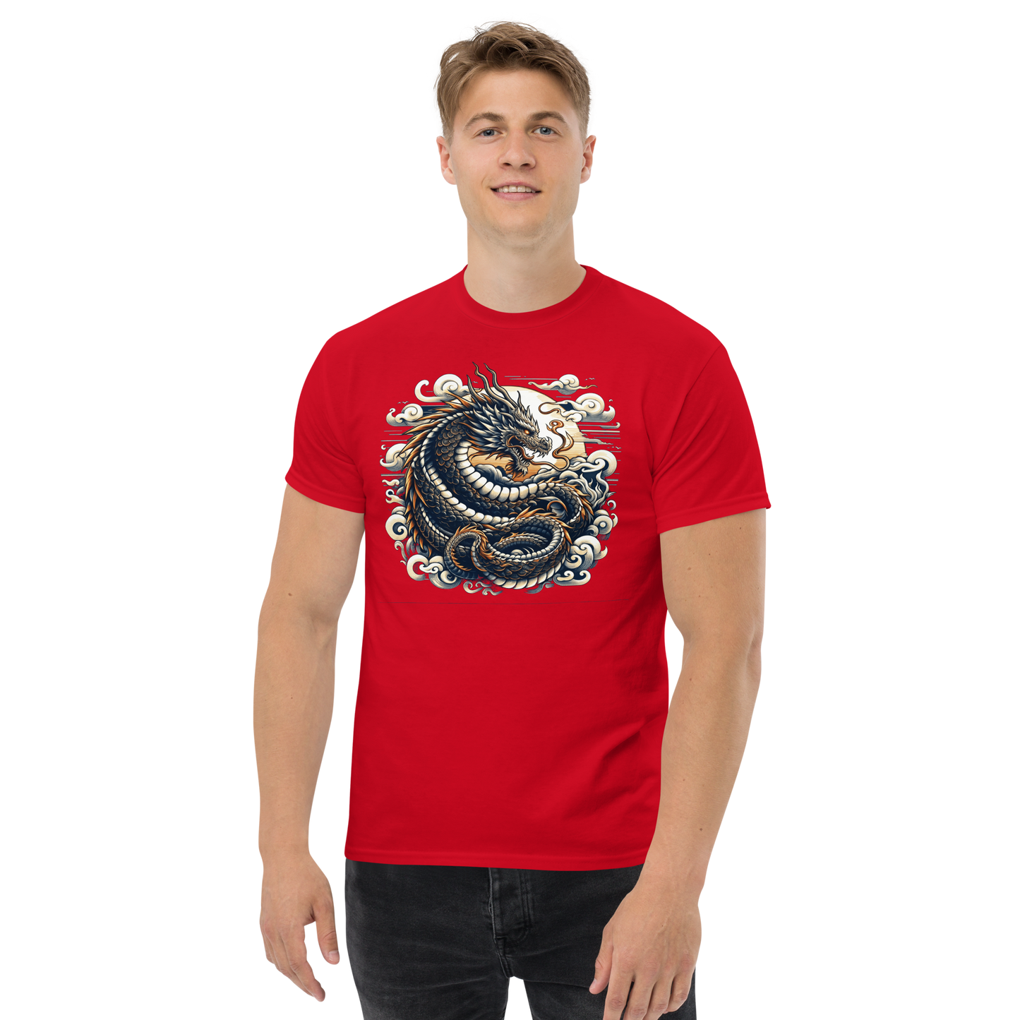 Klassisches Herren T-Shirt "Drache" - Artexio