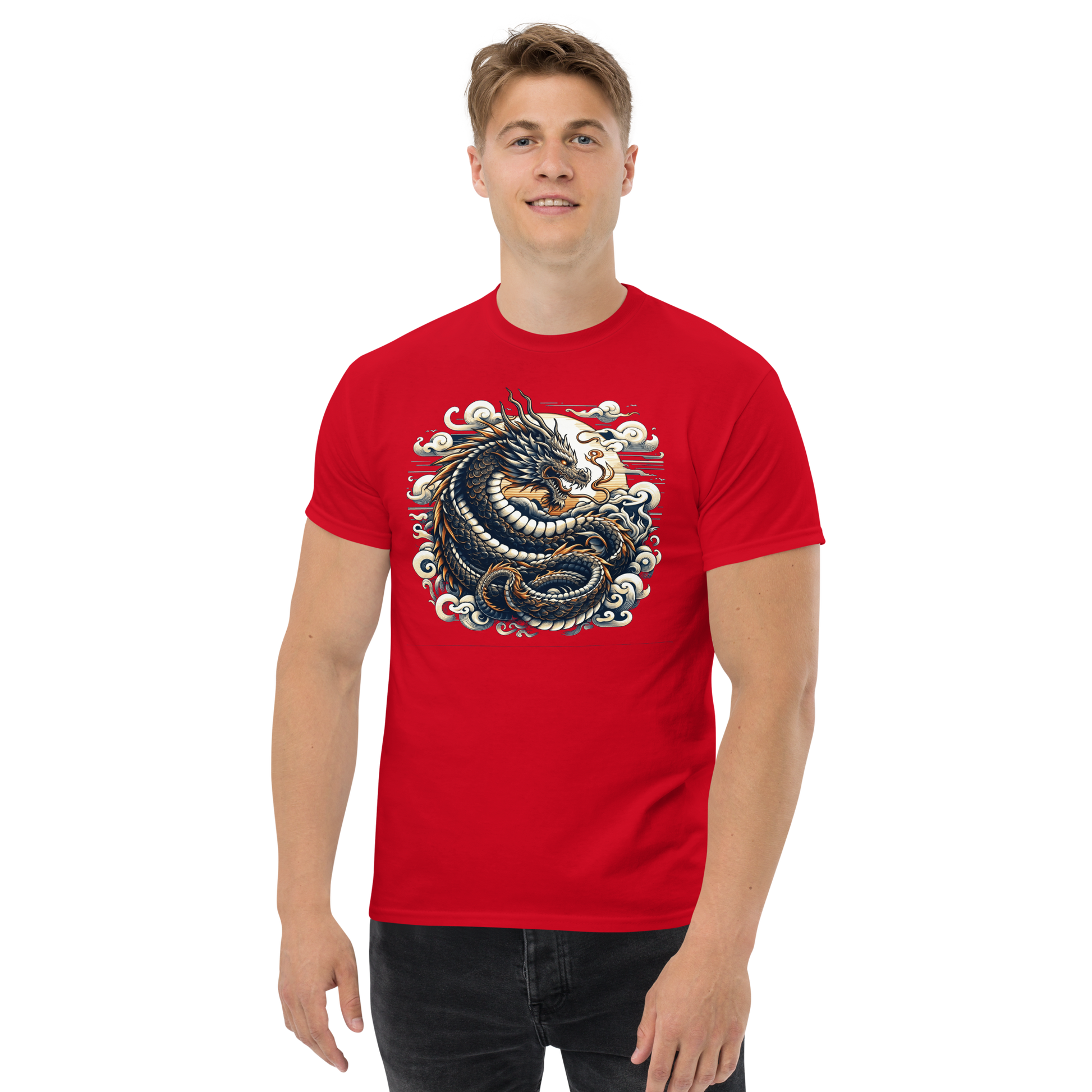 Klassisches Herren T-Shirt "Drache" - Artexio