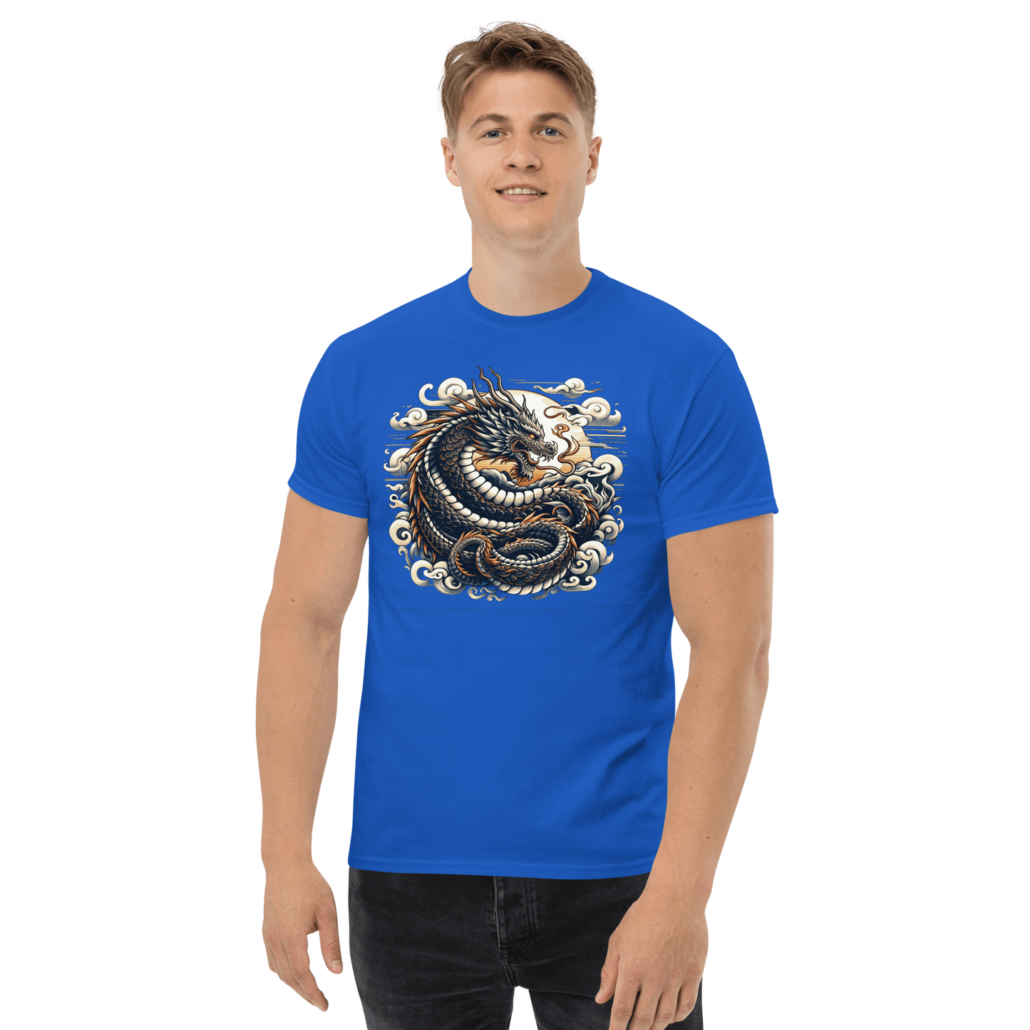 Klassisches Herren T-Shirt "Drache" - Artexio