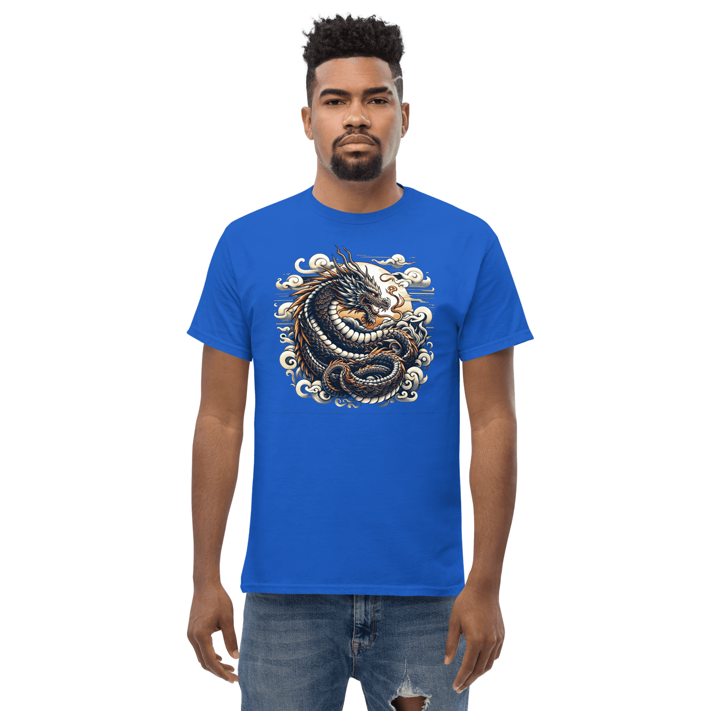 Klassisches Herren T-Shirt "Drache" - Artexio