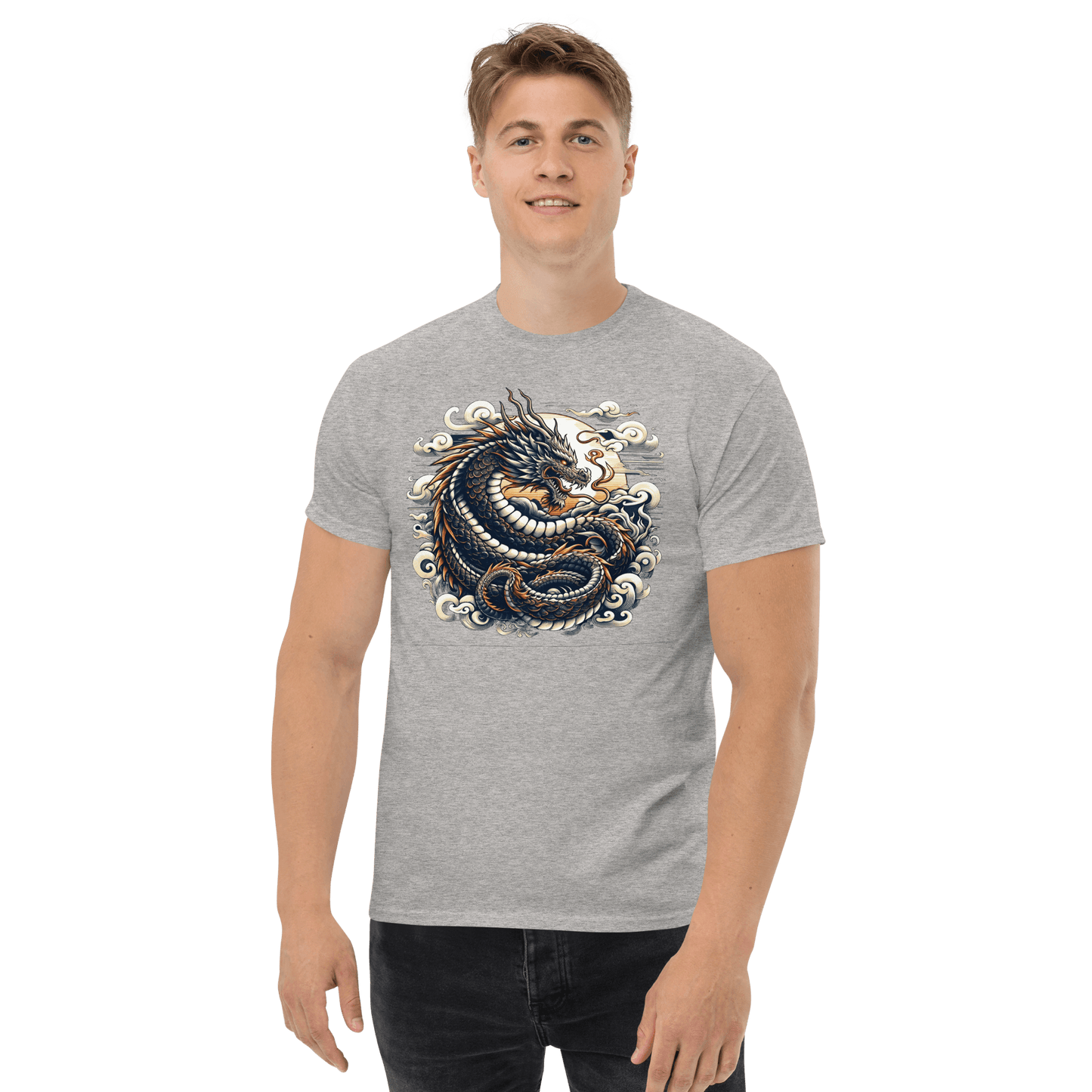 Klassisches Herren T-Shirt "Drache" - Artexio