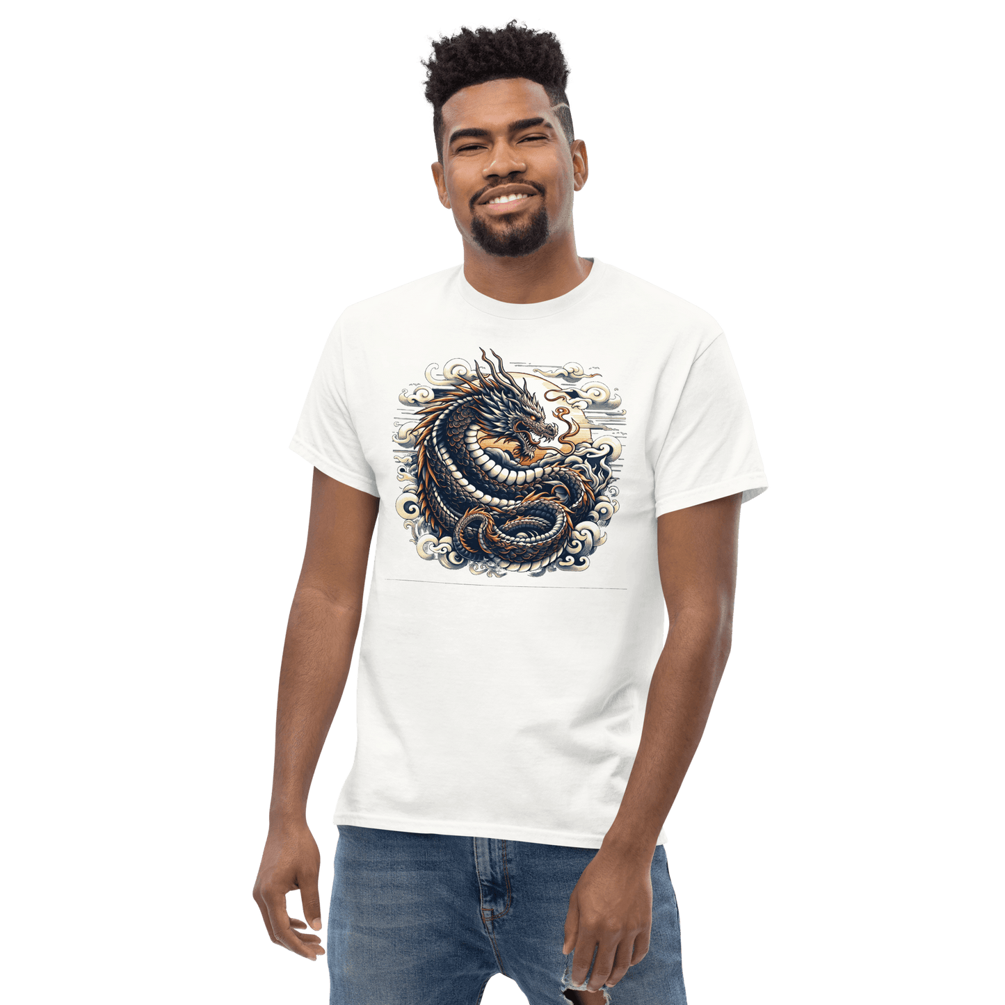 Klassisches Herren T-Shirt "Drache" - Artexio