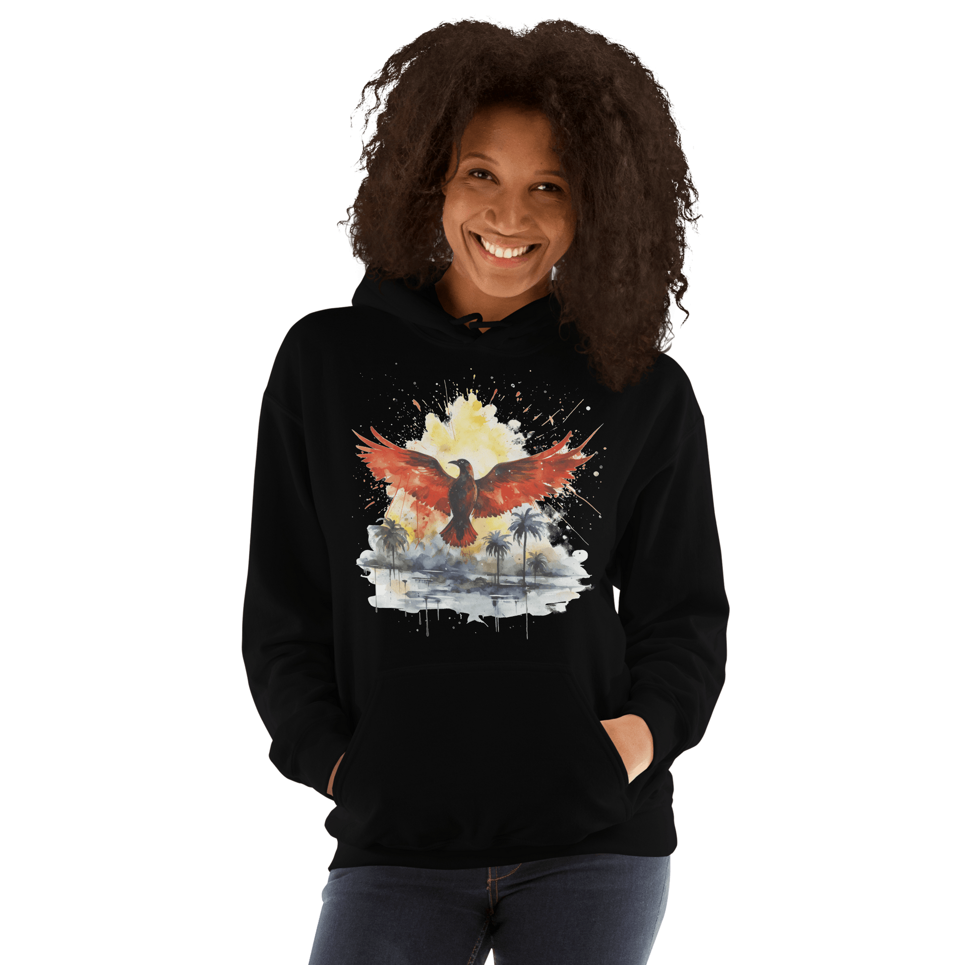 Unisex Heavy Blend Kapuzenpullover "Firebird" - Artexio