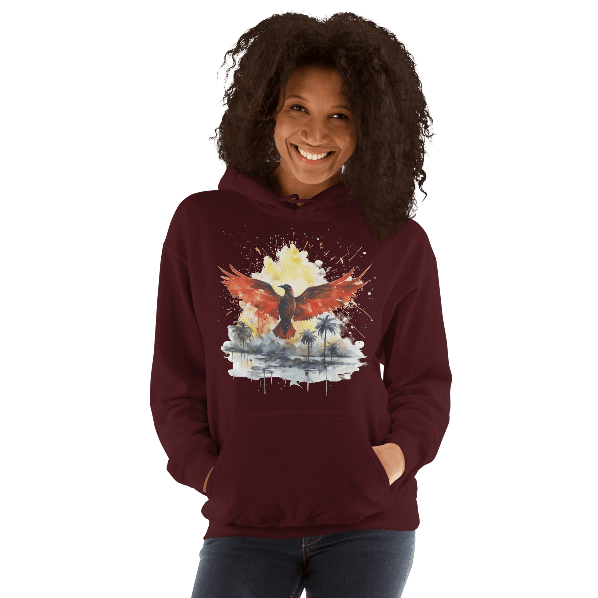 Unisex Heavy Blend Kapuzenpullover "Firebird" - Artexio