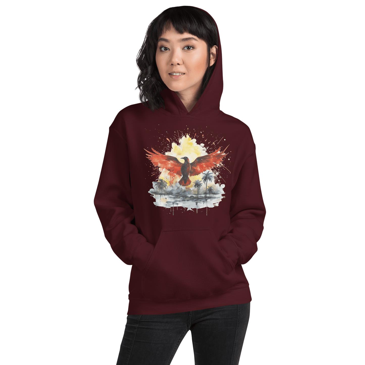 Unisex Heavy Blend Kapuzenpullover "Firebird" - Artexio