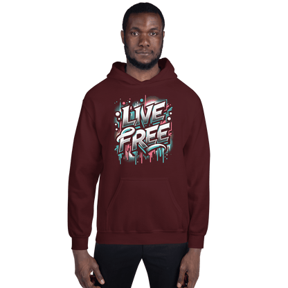 Unisex Heavy Blend Kapuzenpullover "Live Free" - Artexio