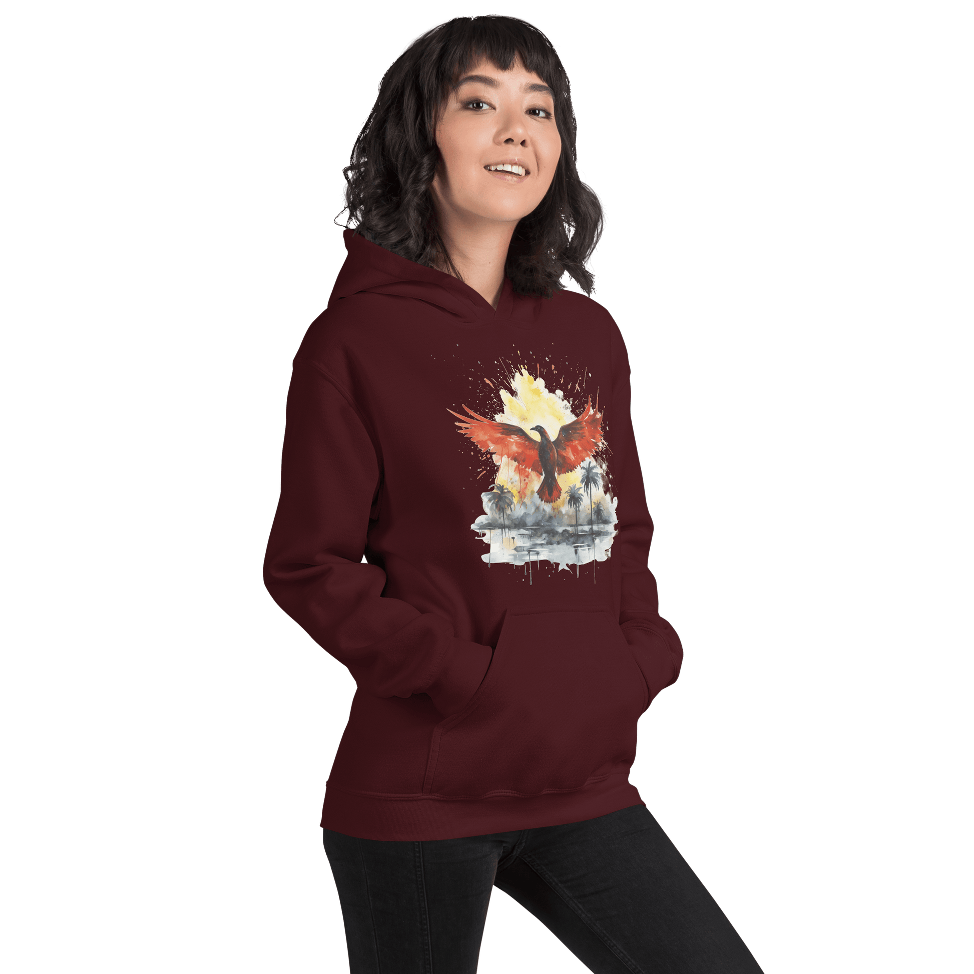 Unisex Heavy Blend Kapuzenpullover "Firebird" - Artexio