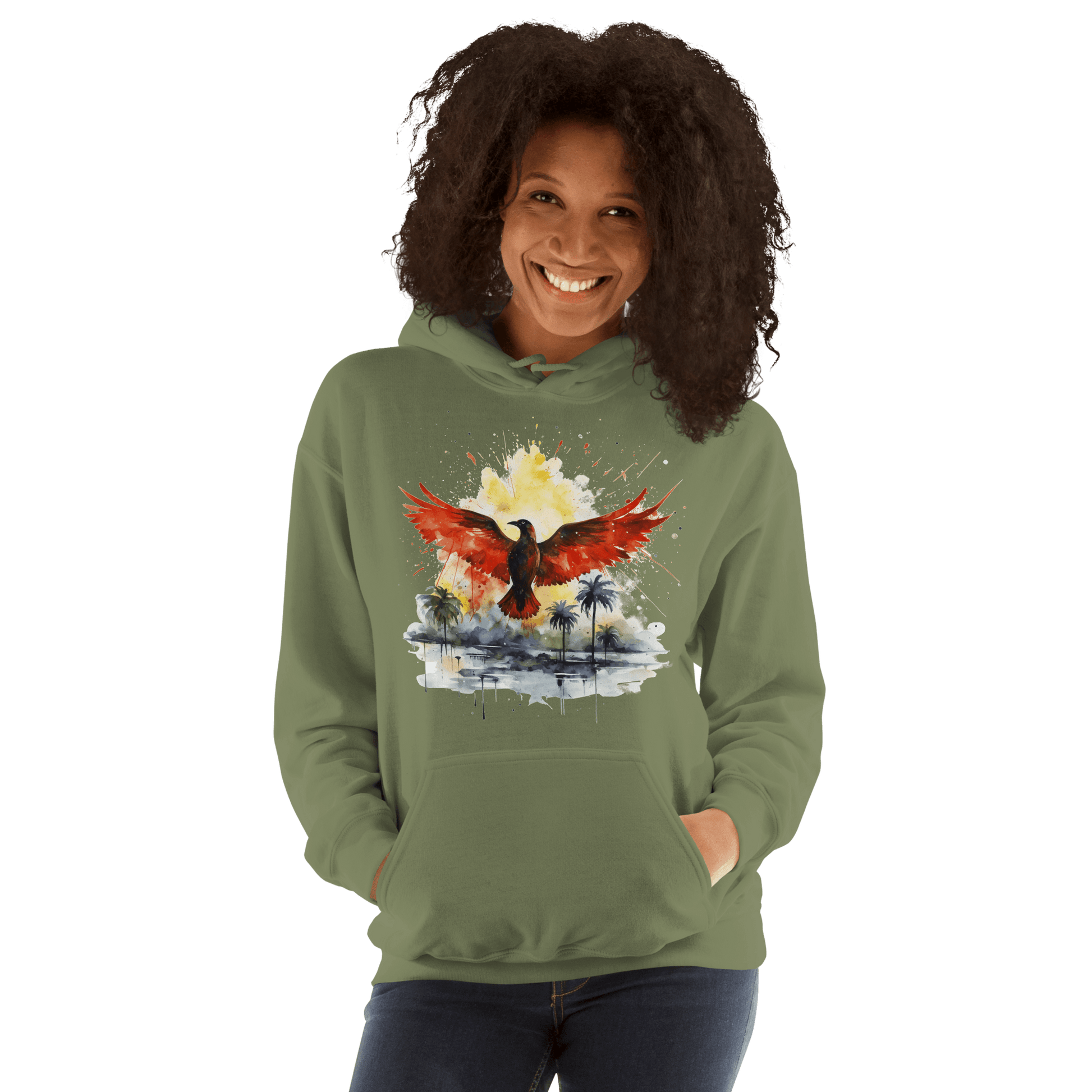 Unisex Heavy Blend Kapuzenpullover "Firebird" - Artexio