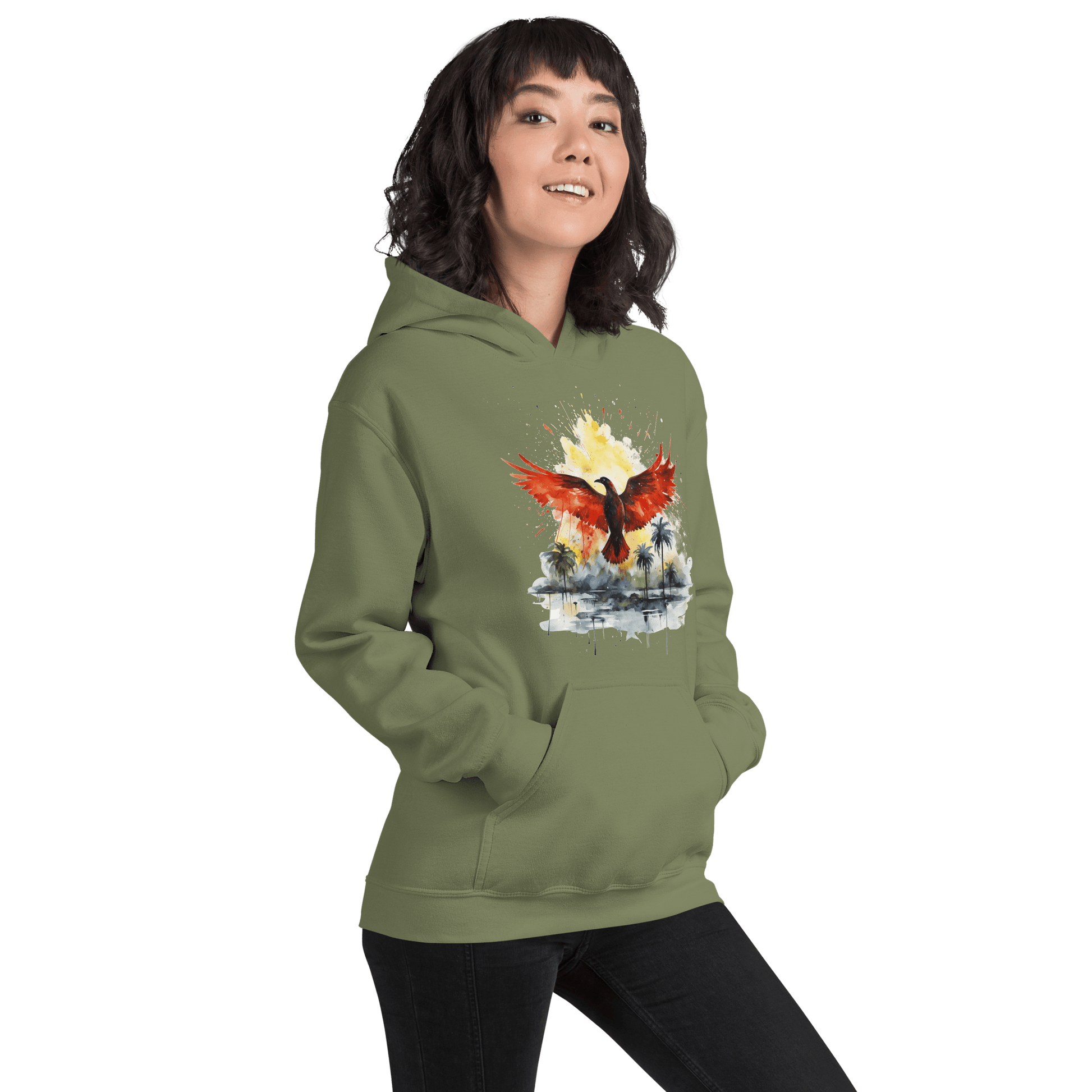 Unisex Heavy Blend Kapuzenpullover "Firebird" - Artexio