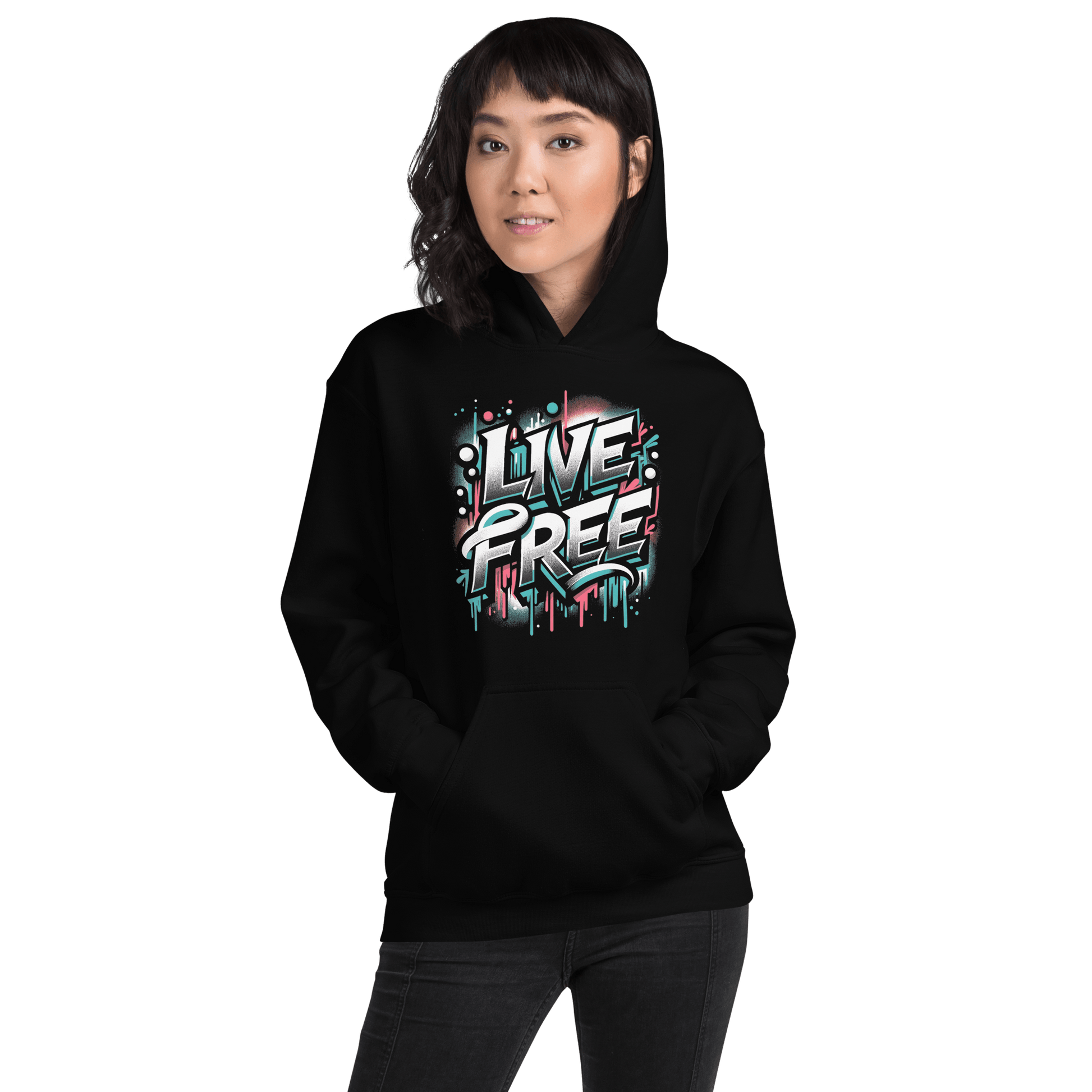 Unisex Heavy Blend Kapuzenpullover "Live Free" - Artexio