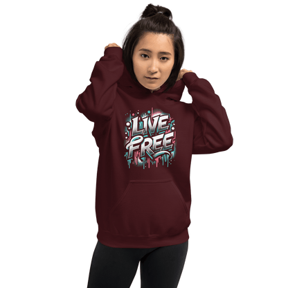 Unisex Heavy Blend Kapuzenpullover "Live Free" - Artexio