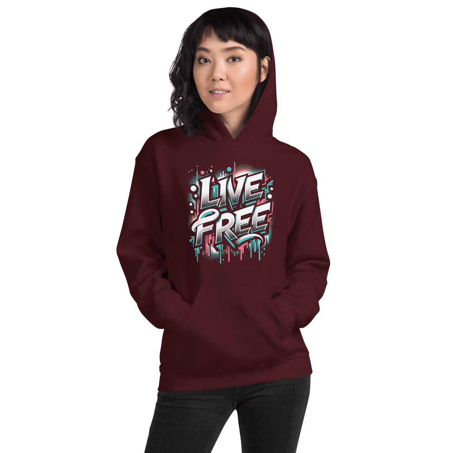 Unisex Heavy Blend Kapuzenpullover "Live Free" - Artexio