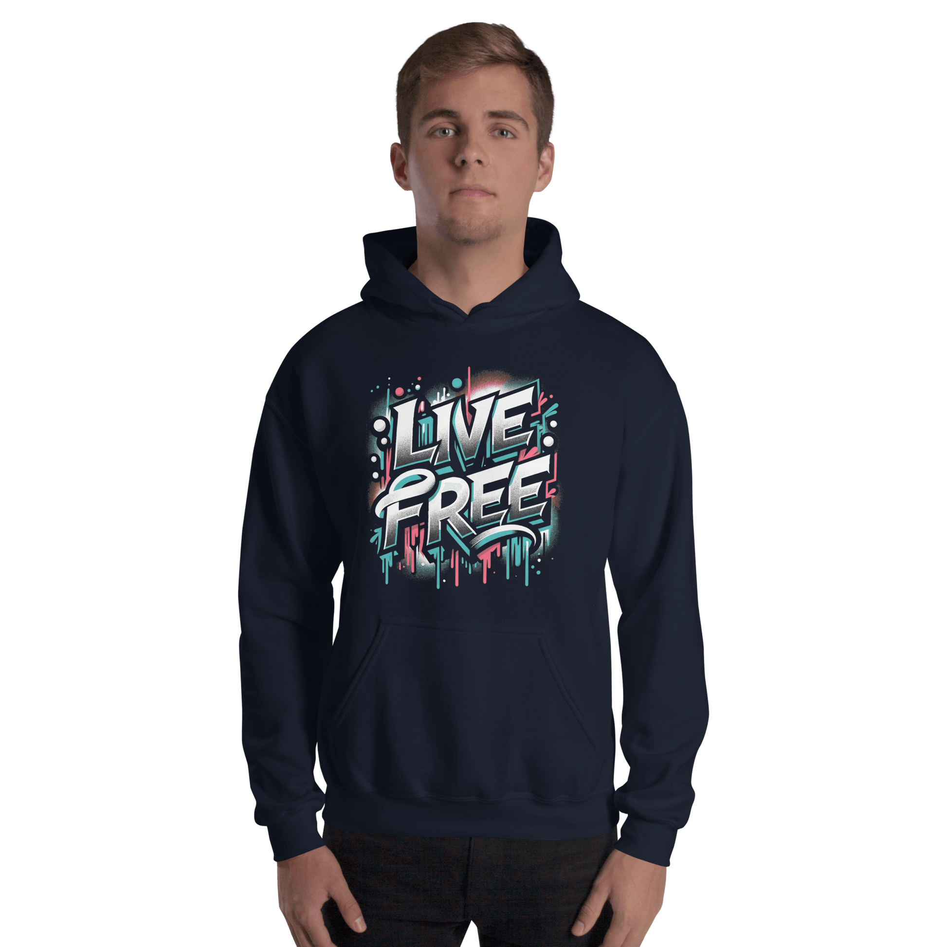 Unisex Heavy Blend Kapuzenpullover "Live Free" - Artexio