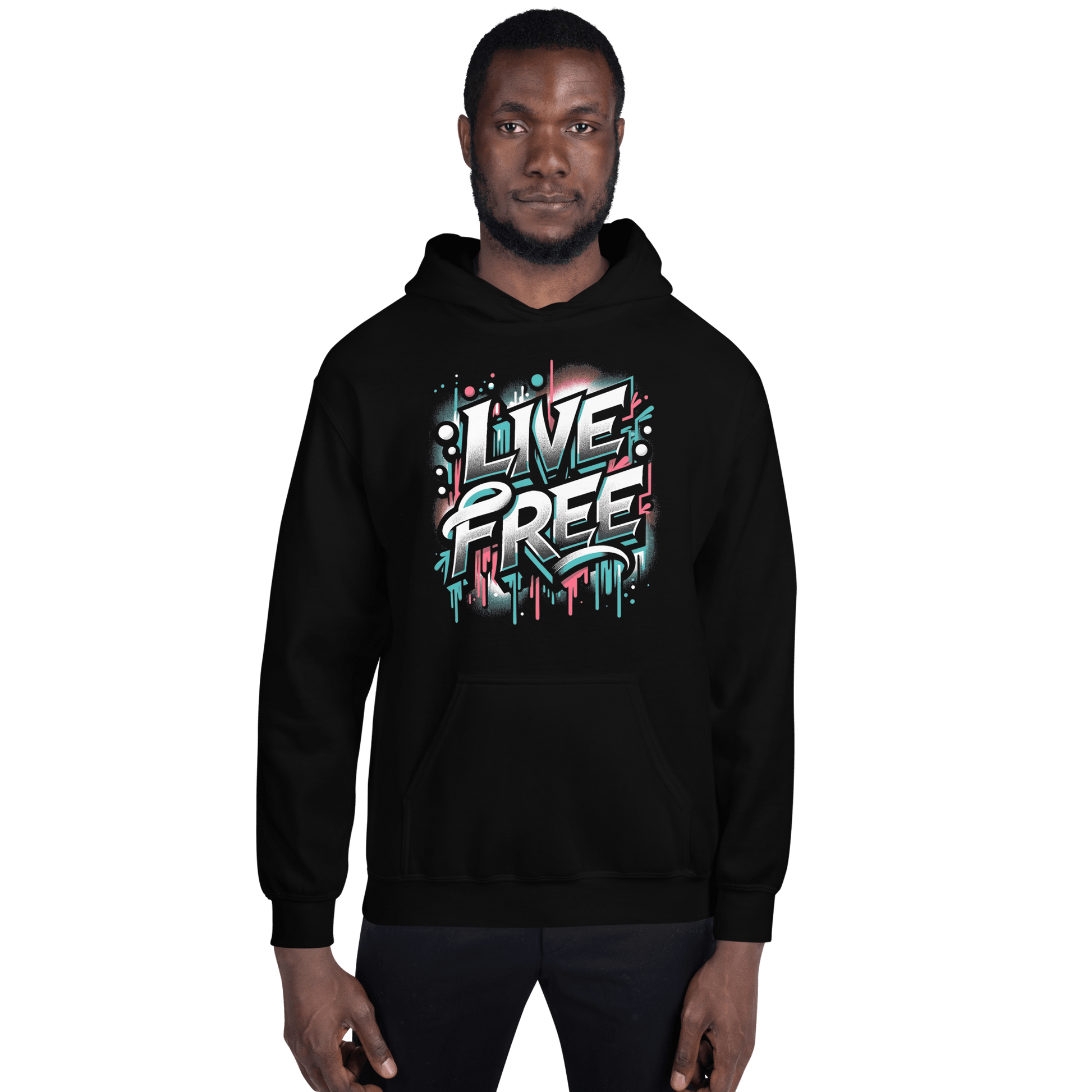 Unisex Heavy Blend Kapuzenpullover "Live Free" - Artexio