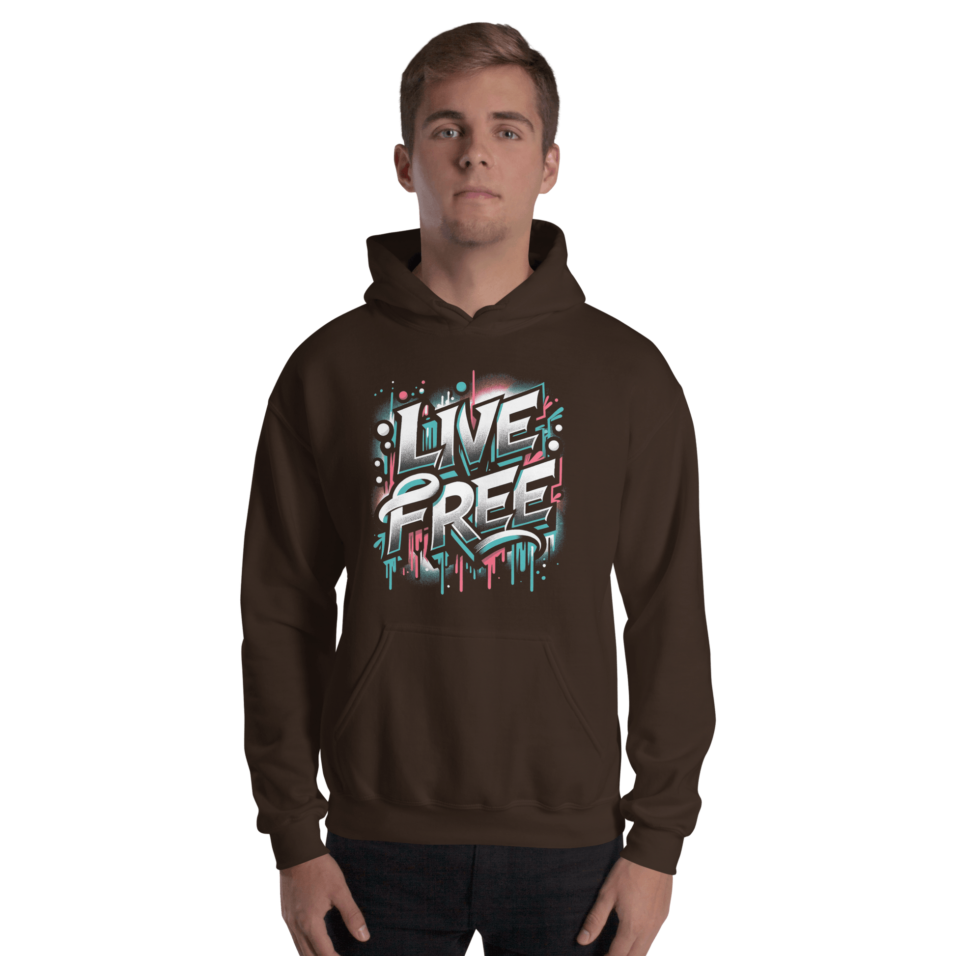 Unisex Heavy Blend Kapuzenpullover "Live Free" - Artexio