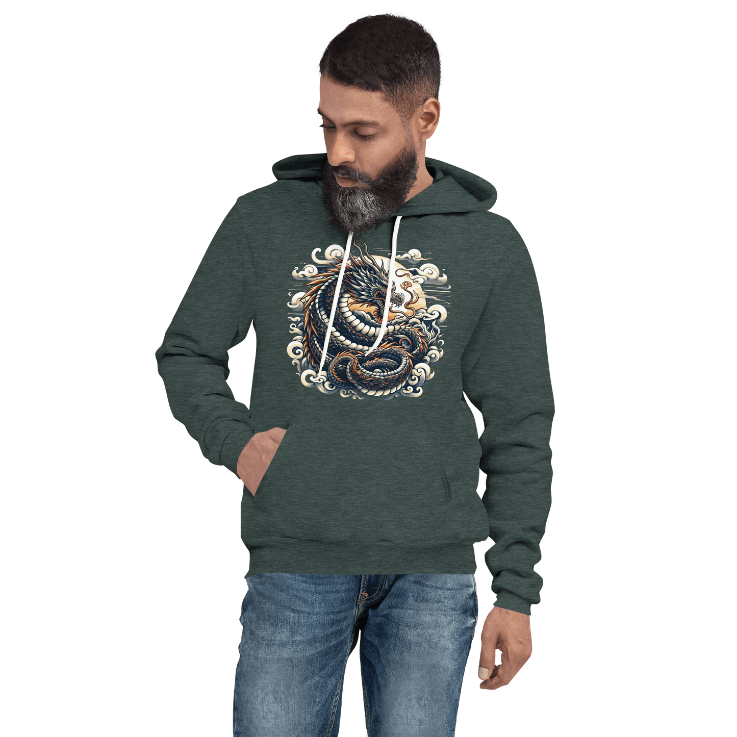 Unisex Kapuzenpullover "Drache" - Artexio