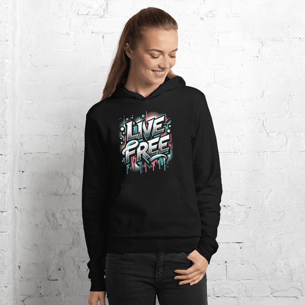 Unisex Kapuzenpullover "Live Free" - Artexio