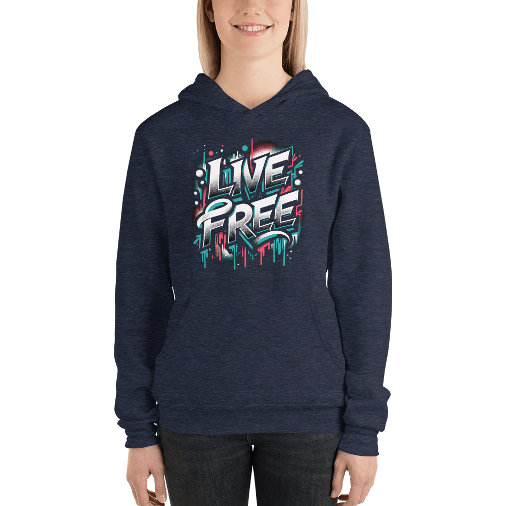 Unisex Kapuzenpullover "Live Free" - Artexio