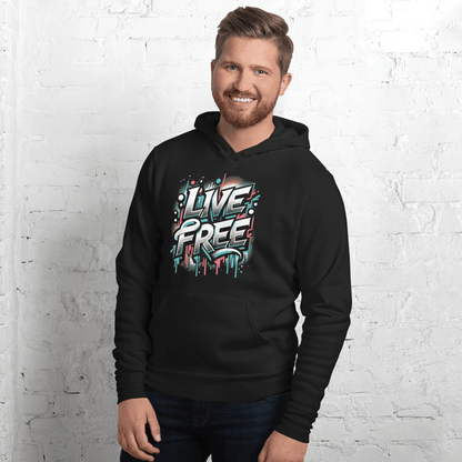 Unisex Kapuzenpullover "Live Free" - Artexio