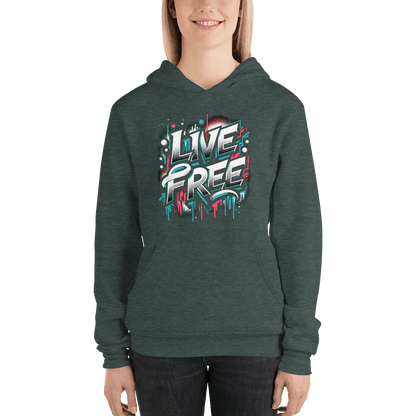 Unisex Kapuzenpullover "Live Free" - Artexio