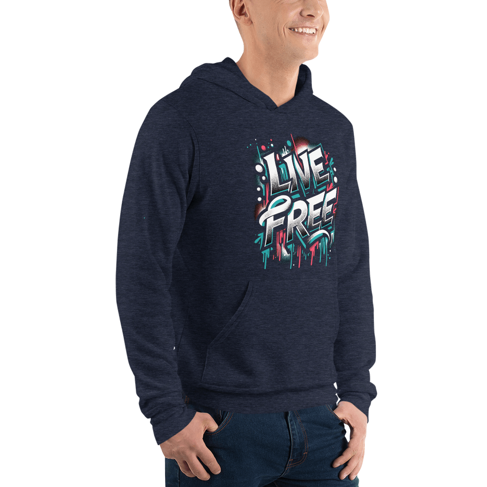 Unisex Kapuzenpullover "Live Free" - Artexio