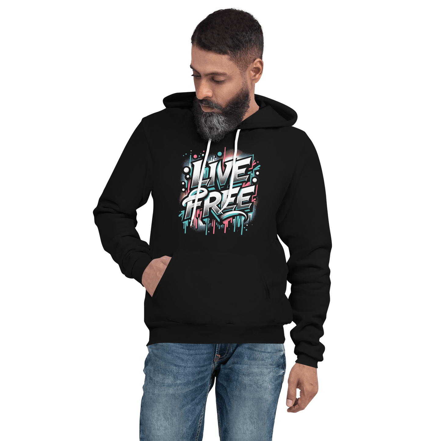 Unisex Kapuzenpullover "Live Free" - Artexio