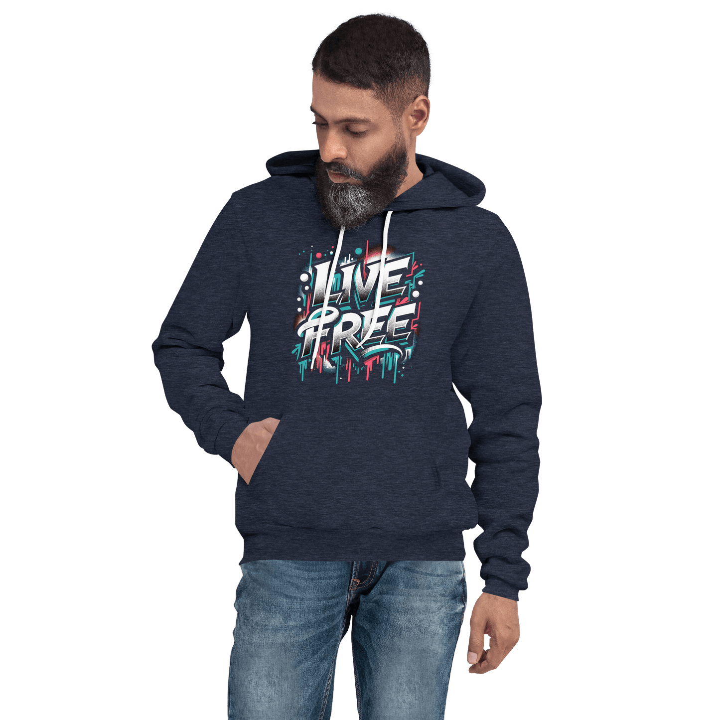 Unisex Kapuzenpullover "Live Free" - Artexio