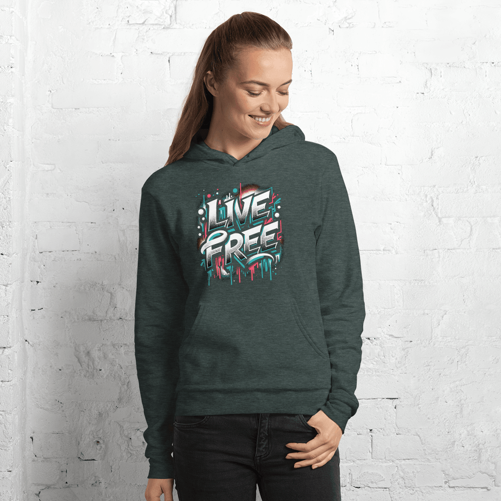 Unisex Kapuzenpullover "Live Free" - Artexio