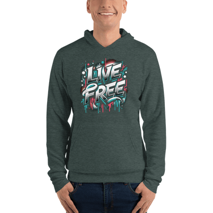 Unisex Kapuzenpullover "Live Free" - Artexio