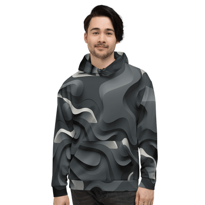 Unisex Kapuzenpullover "Monochrome Flow" - Artexio