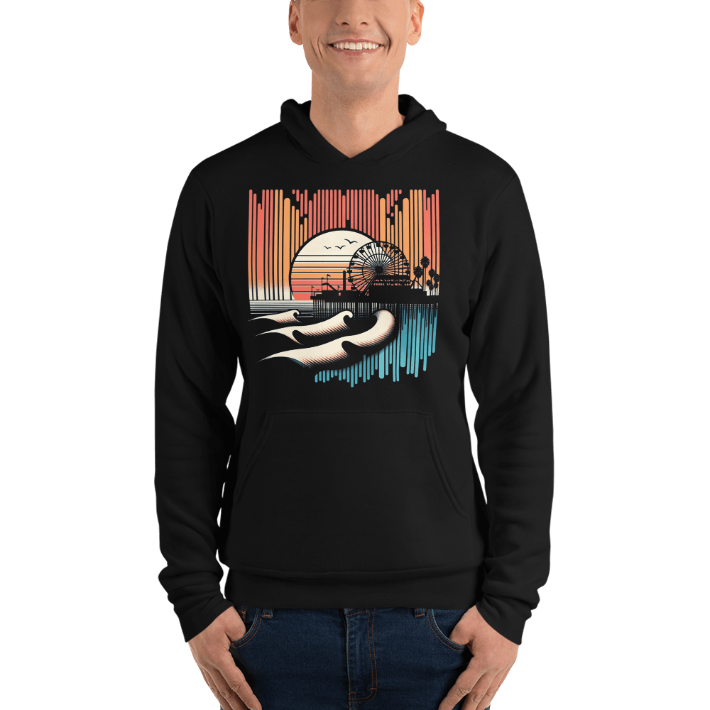 Unisex Kapuzenpullover "Santa Monica Pier" - Artexio