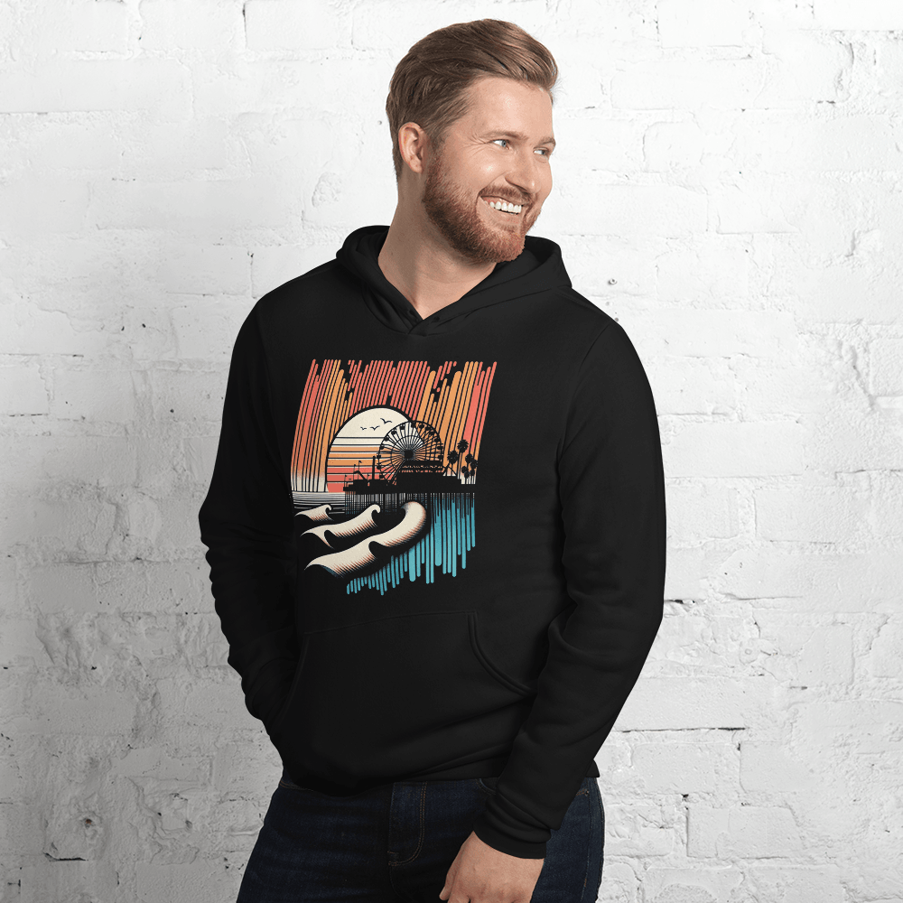 Unisex Kapuzenpullover "Santa Monica Pier" - Artexio