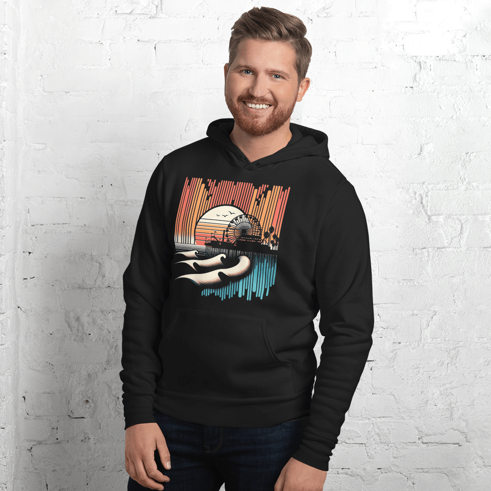 Unisex Kapuzenpullover "Santa Monica Pier" - Artexio