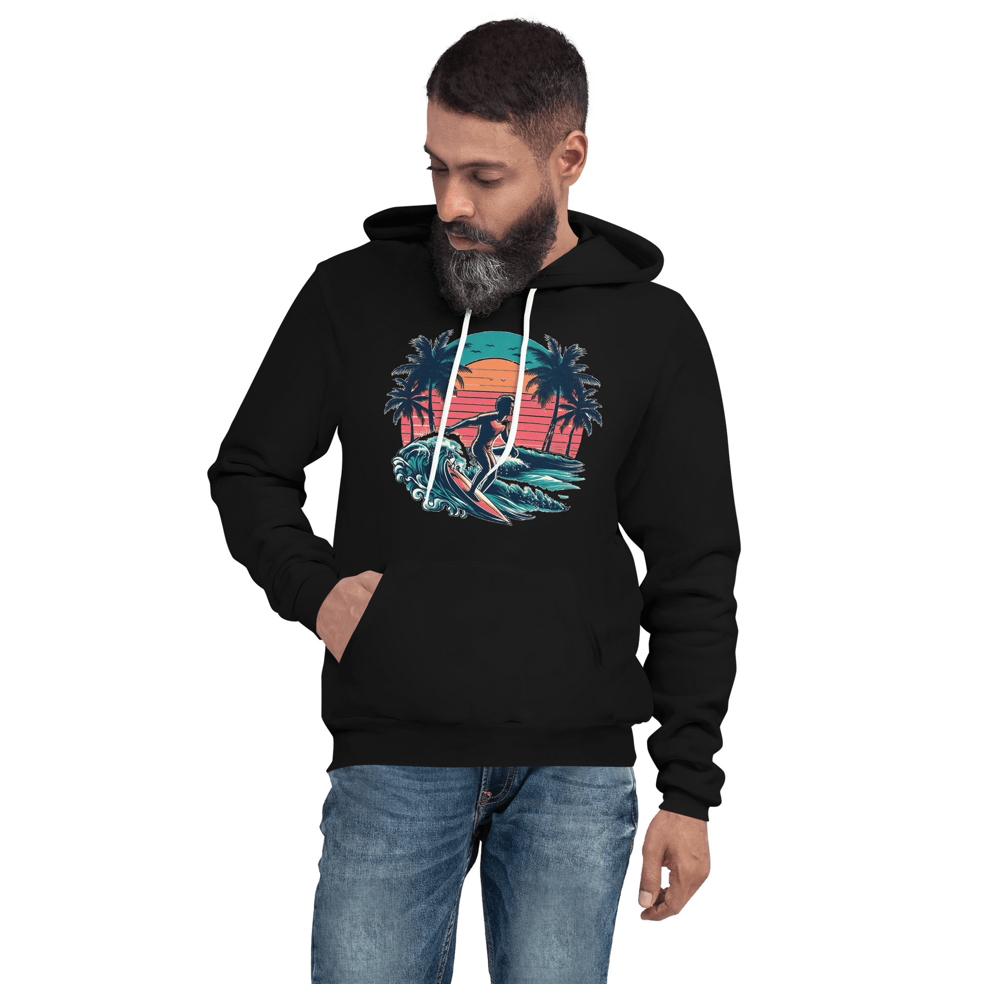 Unisex Kapuzenpullover "Surfing" - Artexio