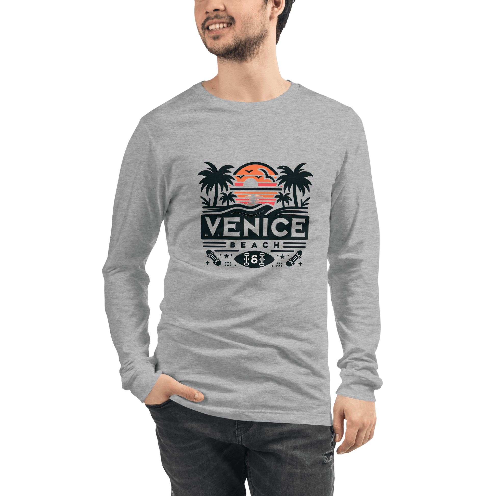 Langärmeliges Unisex T-Shirt "Venice Beach" - Artexio