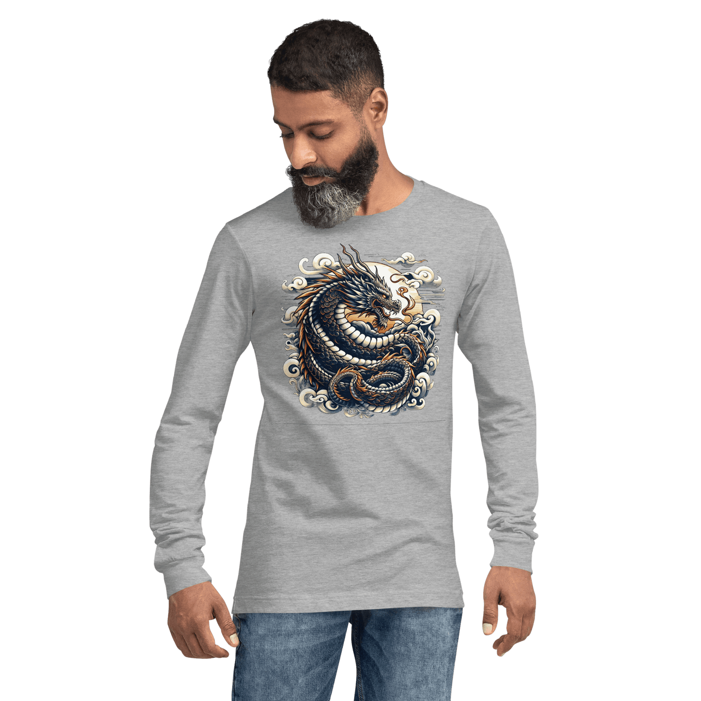 Langärmeliges Unisex T-Shirt "Drache" - Artexio