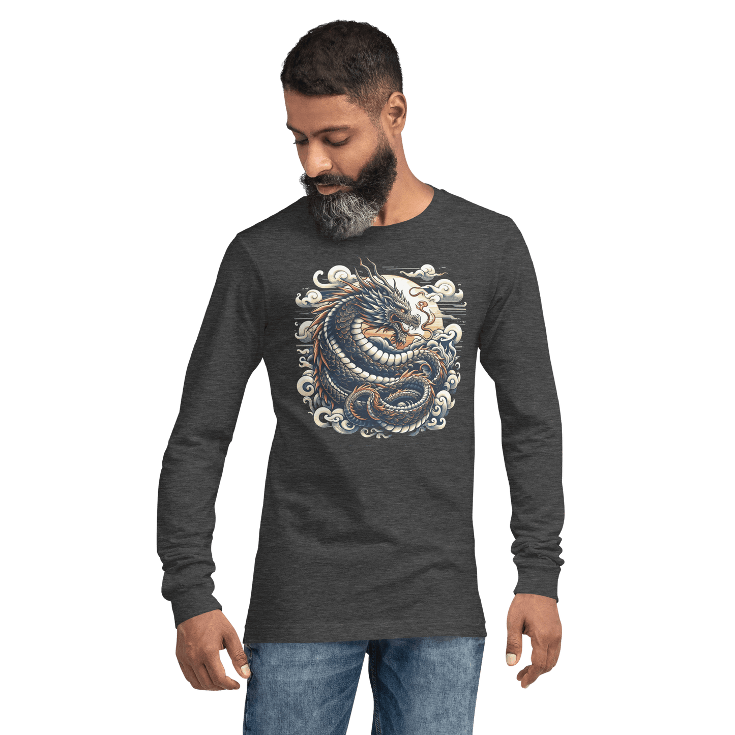 Langärmeliges Unisex T-Shirt "Drache" - Artexio