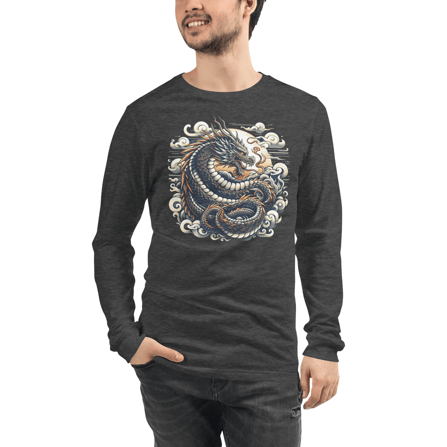 Langärmeliges Unisex T-Shirt "Drache" - Artexio