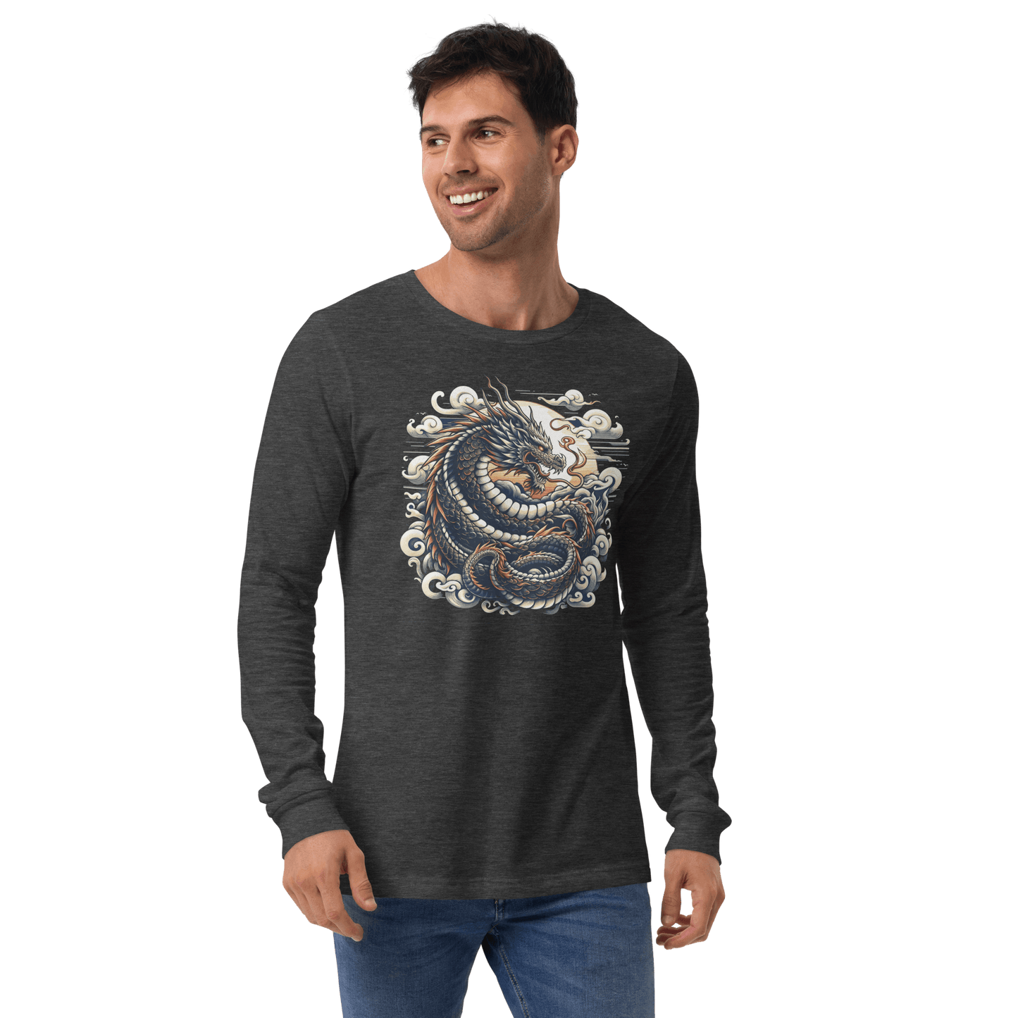 Langärmeliges Unisex T-Shirt "Drache" - Artexio