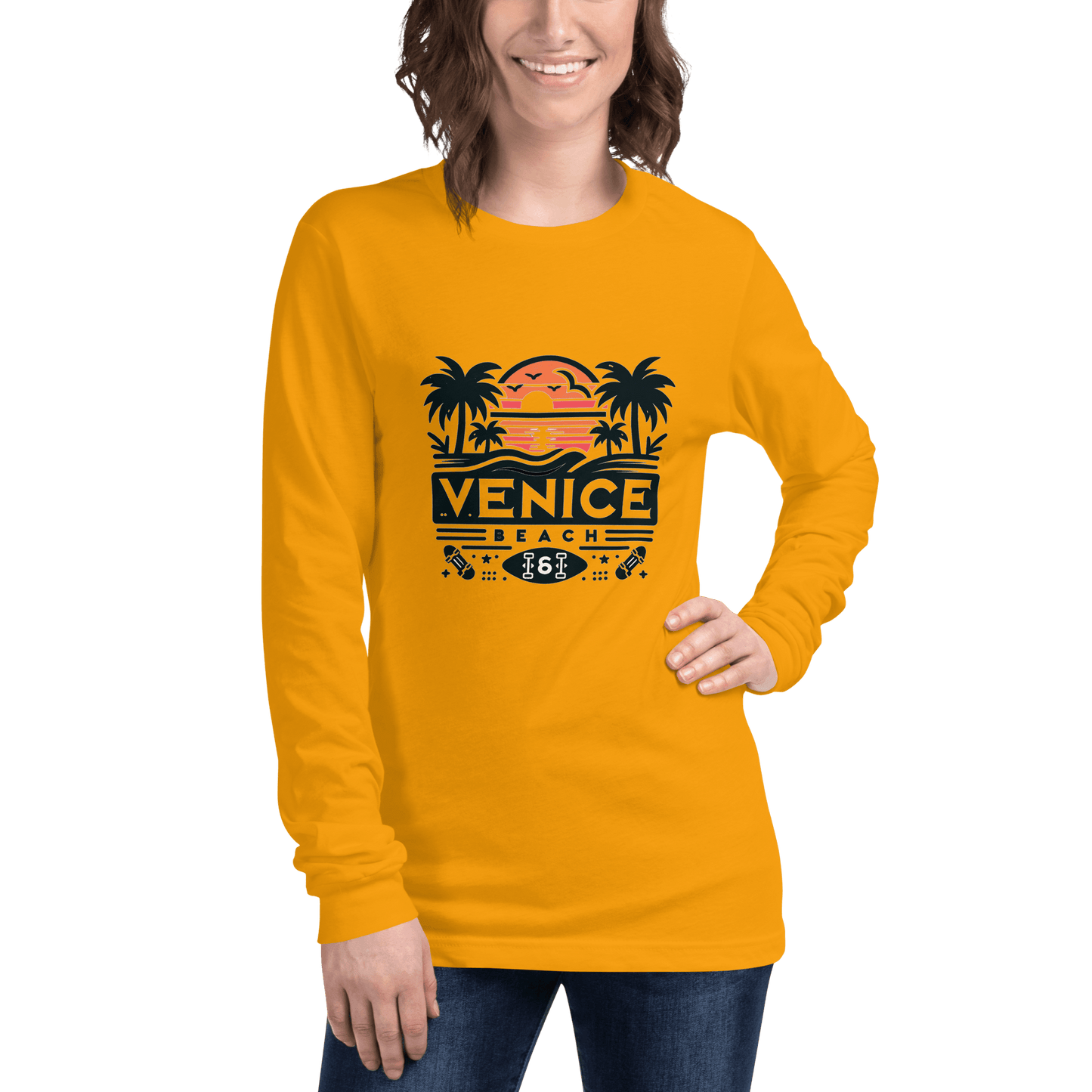 Langärmeliges Unisex T-Shirt "Venice Beach" - Artexio