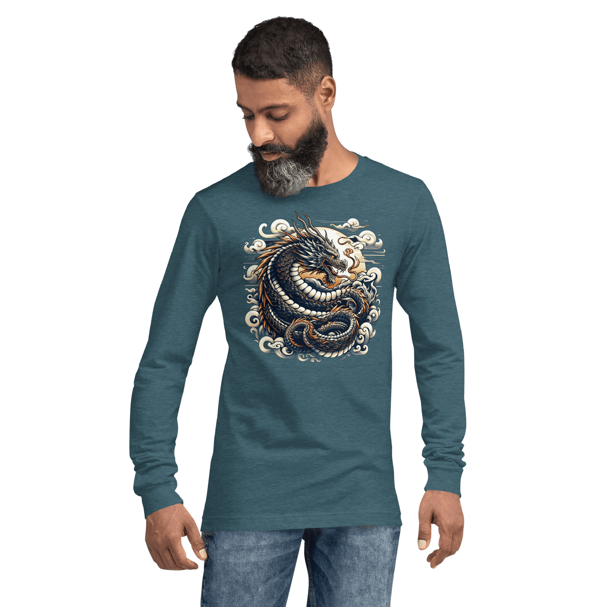 Langärmeliges Unisex T-Shirt "Drache" - Artexio