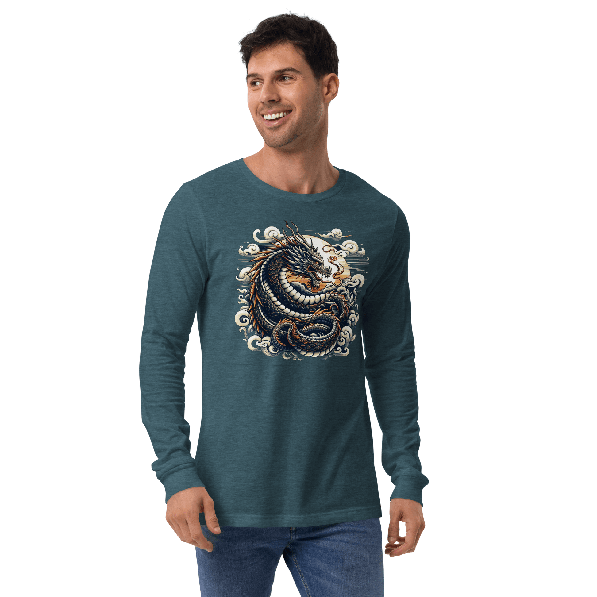 Langärmeliges Unisex T-Shirt "Drache" - Artexio