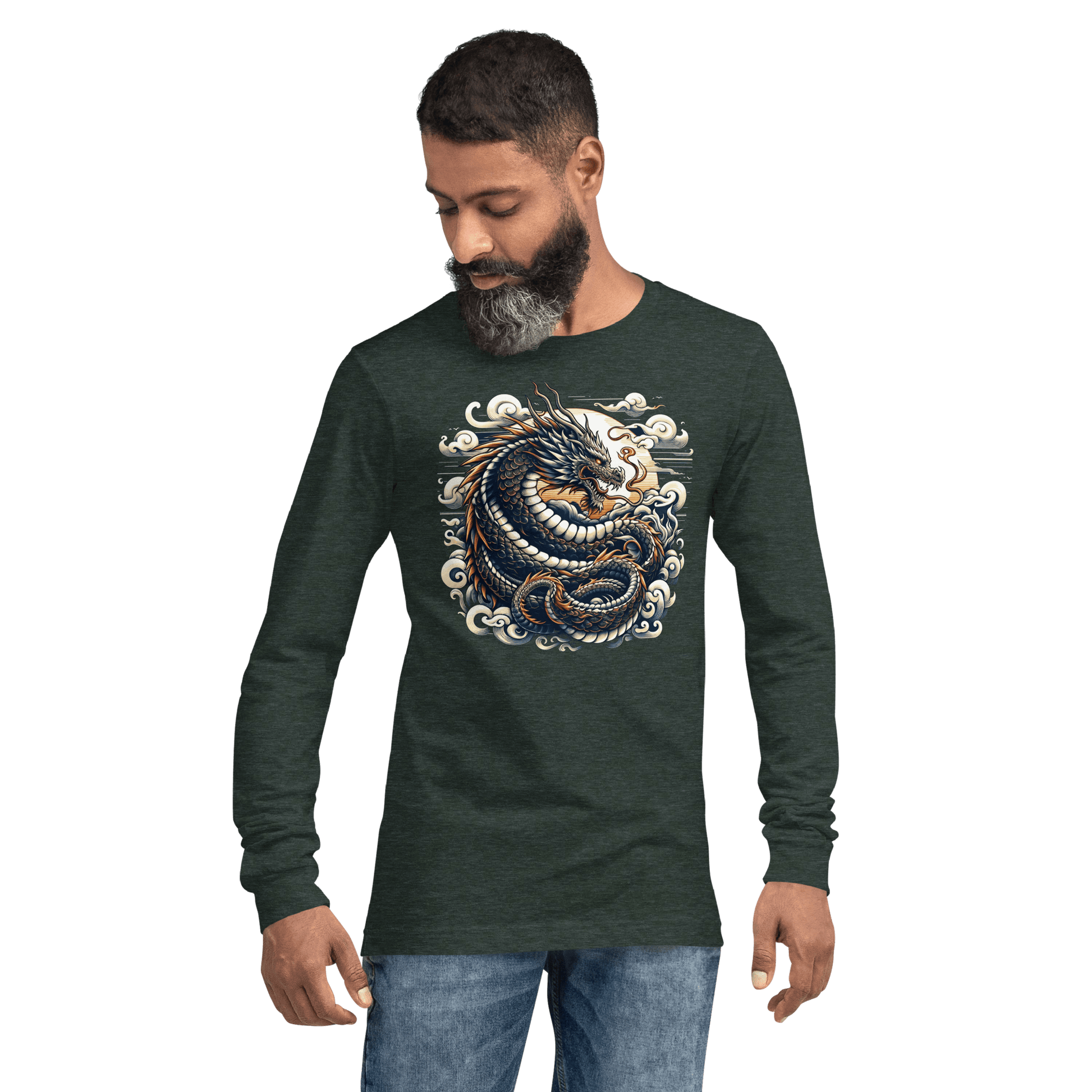 Langärmeliges Unisex T-Shirt "Drache" - Artexio