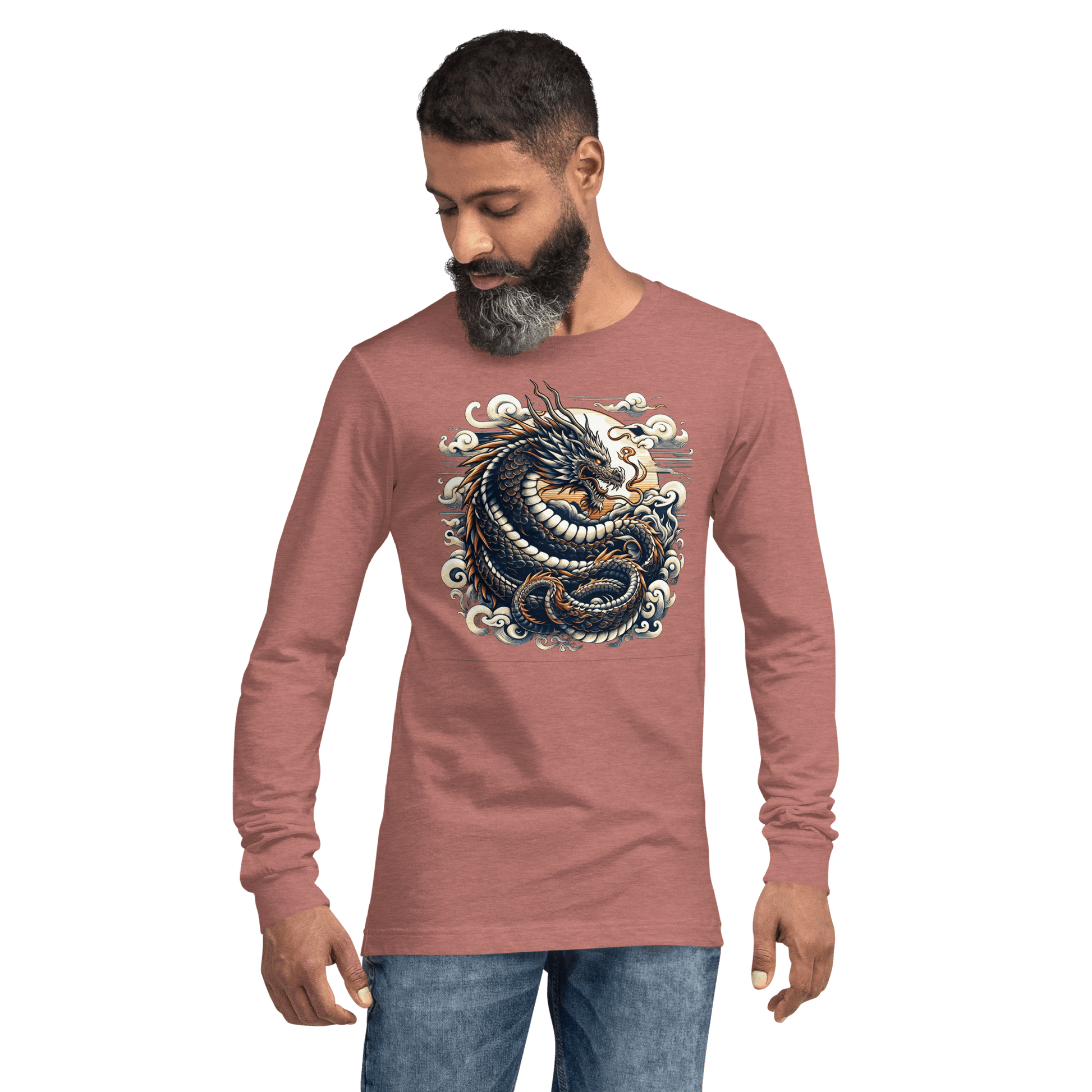 Langärmeliges Unisex T-Shirt "Drache" - Artexio