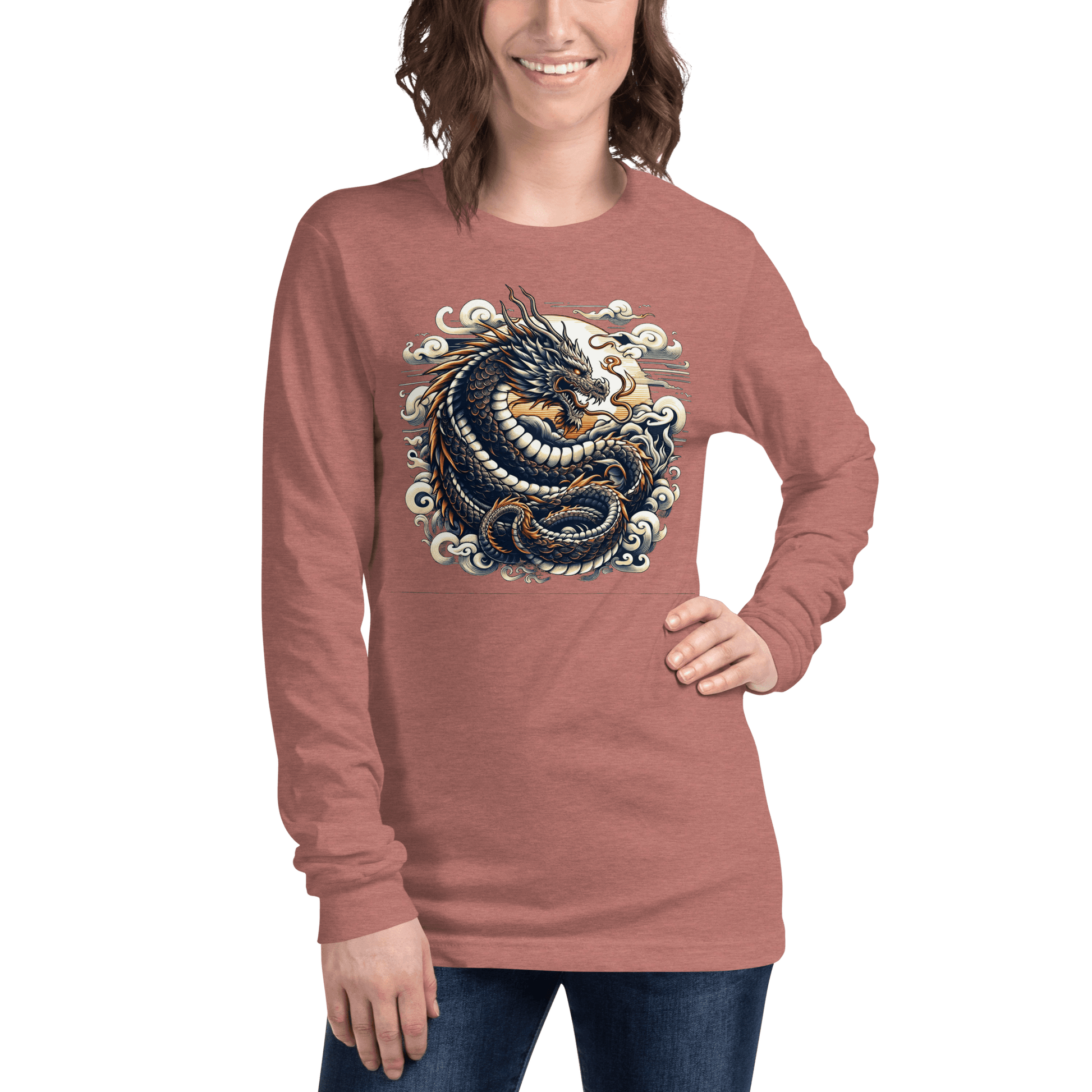 Langärmeliges Unisex T-Shirt "Drache" - Artexio