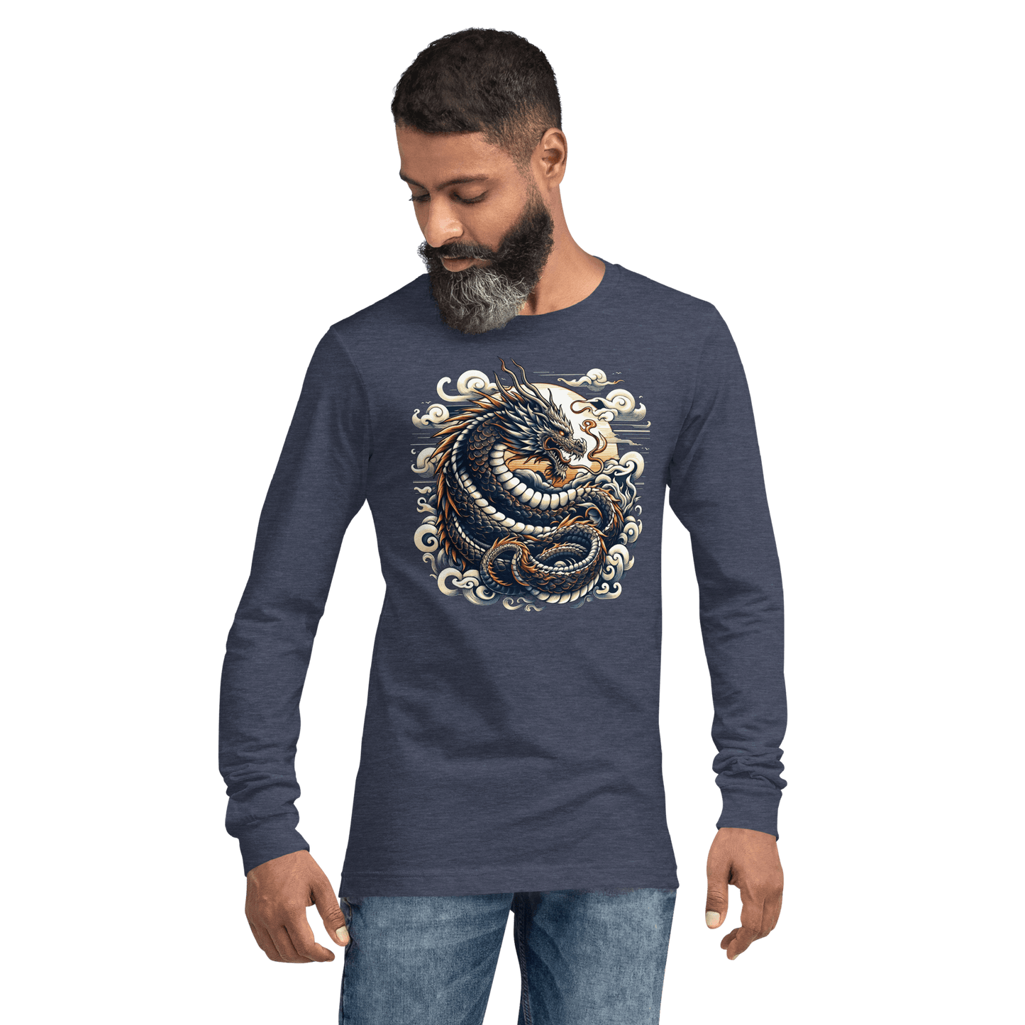 Langärmeliges Unisex T-Shirt "Drache" - Artexio