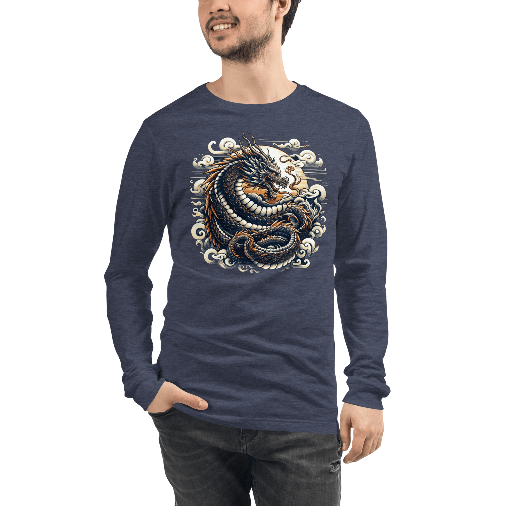 Langärmeliges Unisex T-Shirt "Drache" - Artexio