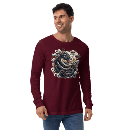 Langärmeliges Unisex T-Shirt "Drache" - Artexio