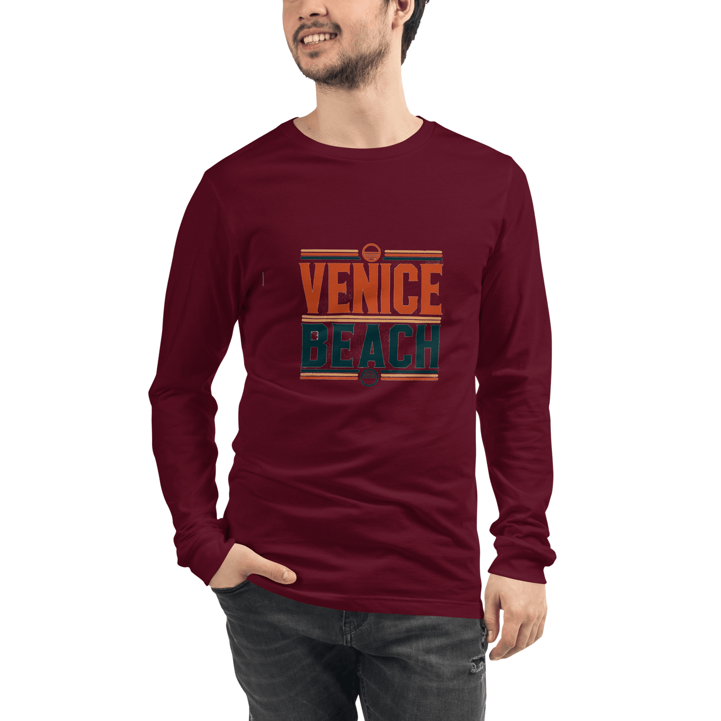 Langärmeliges Unisex T-Shirt "Venice Beach" - Artexio