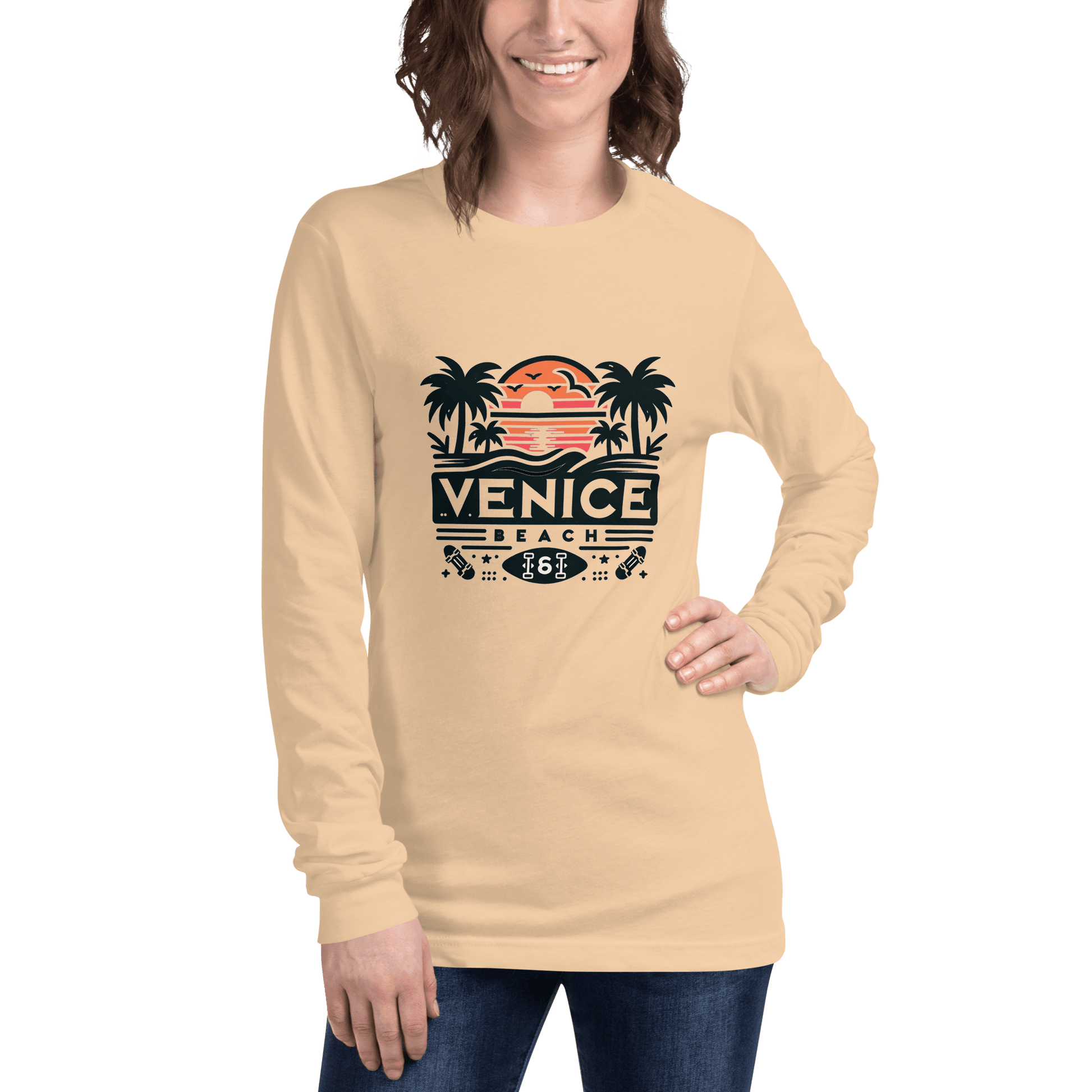 Langärmeliges Unisex T-Shirt "Venice Beach" - Artexio